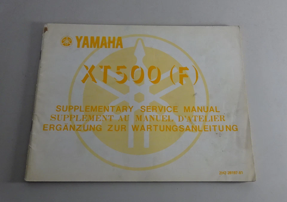 Manual De Taller Suplemento Yamaha XT 550 F De 10/1978 - Imagen 1 de 1