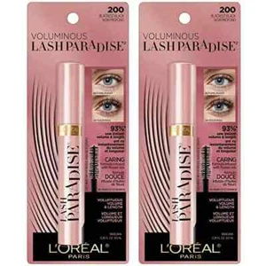 2X L'Oreal Paris Voluminous Makeup Lash Paradise Mascara Voluptuous 200 Blackest - Picture 1 of 1