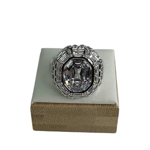 Swarovski Mesmera Cocktail Ring Achteckschliff, weiß, rhodiniert 60 / 9 - Bild 1 von 11