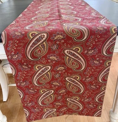 New Pottery Barn Paisley 100% Cotton Table Runner 18”x70” - Image 1 of 4