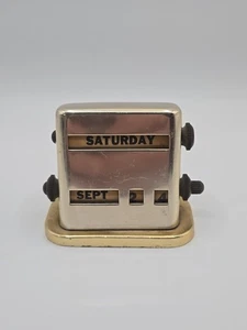 Vtg 1940s Deco Perpetual Rotary Desk Calendar Park Sharman Springfield IL - Picture 1 of 3