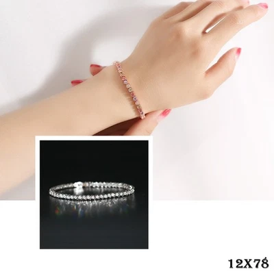 Luxus Damen Armband  Armreifen Buntes Zirkon Tennis Modisches und Elegantes 19cm - Bild 1 von 4