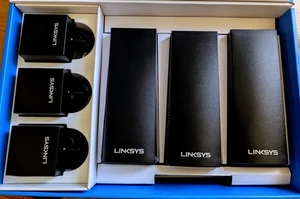 Linksys 3-Pack Velop Whole-Home Wifi System Black (WHW0303B) *Please Read* - Picture 1 of 5