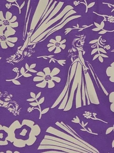 Lularoe OS Leggings- NWOT- Disney- RARE- Sleeping Beauty-Aurora-Purple and Cream - Picture 1 of 3