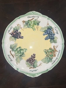 VILLEROY & BOCH FRENCH GARDEN FLEURENCE ROUND CHEESE TRAY 12.5” DIA GERMANY - Picture 1 of 2