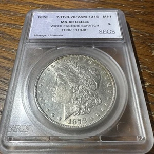 1878 7TF Rückseite von 78 VAM 128 GEWISCHTES GESICHT/DIE KRATZER SEGS HALTER - Bild 1 von 7