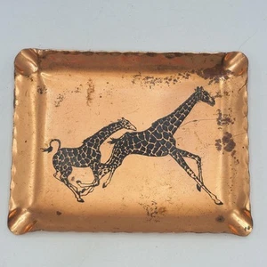 Royal Sable Pure Copper Hand Painted Trinket Tray Zimbabwe - Picture 1 of 6