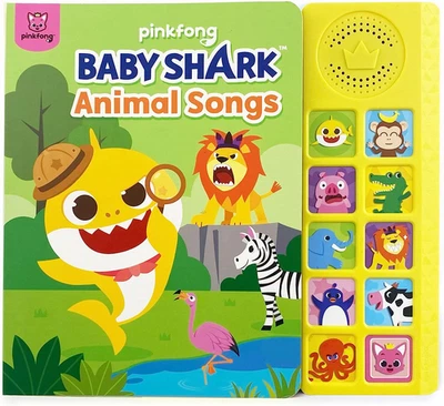 Baby Shark Animal Songs - Libro Sonoro a 10 Pulsanti, Filastrocche per Bambini,  - Immagine 1 di 4