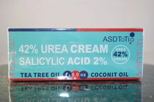 Urea Cream 42% Premium Urea Foot Cream w 2% Salicylic Acid, Tea Coconut Oil NEW - Picture 1 of 7