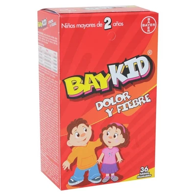 Baykid dolor y fiebre 50 mg 36 comprimidos masticables Foto 1 de 4