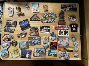 55 Refrigerator Magnets Travel Destinations, From California To Fiji &in Between - Picture 1 of 2