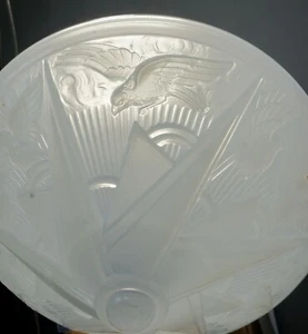 HETTIER VINCENT & HANOTS : French art deco pendant . opalescent 1930 chandelier - Picture 1 of 12