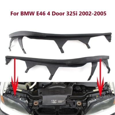 For BMW E46 325i LCI 02-05 Set of Left & Right Upper Headlight Cover Strip Pair — 第 1/4 张图片