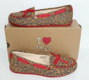 UGG Australia 1006201 CELP 6 I Heart Belle Slipper Flat Shoes Leopard Red 6 - Picture 1 of 8