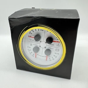 MOTOR METER RACING W Pro Series 85mm 3-3/8" 4 in 1 Multi-Function Gauge - Picture 1 of 2
