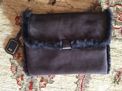 Women's UGG Shearling Clutch Purse Dark Brown NWOT $90 ( original price $219 ) - Image 1 of 4
