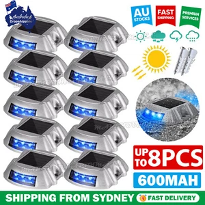 8x Solar Driveway Lights Deck Pathway Lights Solar Dock LED Light Safety Light - Picture 1 of 16