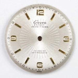 GENEVA SPORT 17 Jewels Quadrante Orologio Vintage 30,0 mm Watch Dial - Picture 1 of 2