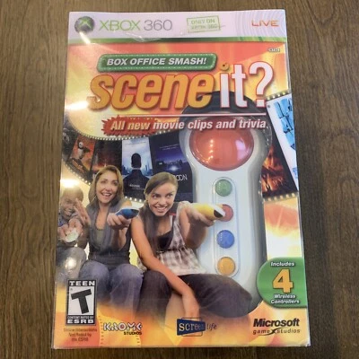 Scene It Box Office Smash Bundle Movie Trivia Game 4 Controller Factory Sealed - Image 1 of 4