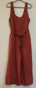 Urban Outfitters Out From Under Lily Lounge Jumpsuit Rust Cotton Women’s Size L