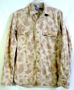 Vintage Polo Ralph Lauren Desert Camouflage Button-Up Work Shirt size Small - Imagen 1 de 10