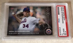 2016 TOPPS NOW #156 NOAH SYNDERGAARD PSA GRADED 10 GEM MINT - YOUNGEST TO 100 Ks - Picture 1 of 2