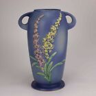 Roseville Pottery Foxglove Vase, Shape 52-12, Blue