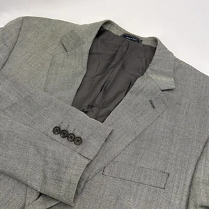 Chaqueta Blazer Ralph Lauren Para Hombre Gris Pata de Gallo Seda Mezcla Lana 46R - Imagen 1 de 8