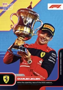 2022 TOPPS NOW F1 FORMULA ONE CARD CHARLES LECLERC #1 WINS OPENING RACE - Picture 1 of 1