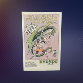 Hydlide Nintendo NES Video Game Original Print Ad 80's RPG Dragon Fantasy