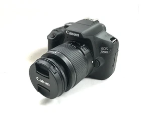 Canon EOS 2000D Digital SLR Camera Black w/ EFS 18-55mm Lens. Tested. - Picture 1 of 12