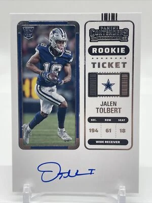2022 Panini Contenders Optic - Rookie Ticket Auto #122 Jalen Tolbert - Image 1 of 3