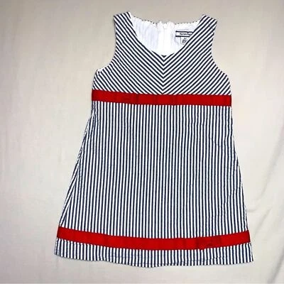 Patriotic 4th of July Dress Girls 4T Seersucker Red Bow American Cutie Christmas - Image 1 of 4