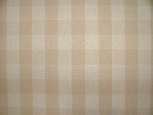 3.4 Metres Prestigious Grasmere Natural Linen Check Fabric Upholstery Cushion - Picture 1 of 8