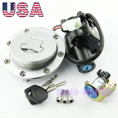 For Honda CBR900RR CBR929 00-01/ CBR954 02-03 Ignition Switch Fuel Cap Lock Keys Foto 1 de 4