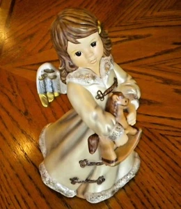 New In Box NIB NWT GOEBEL FIGURINE 8.25" Champagne Angel With Horse - Picture 1 of 2