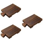  3 Pack Wood Display Stand Wooden Tray for Bathroom Soap Holder