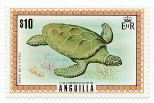 1975 - Anguilla - Serie ordinaria. Tarturuga Verde MNH** - Picture 1 of 1