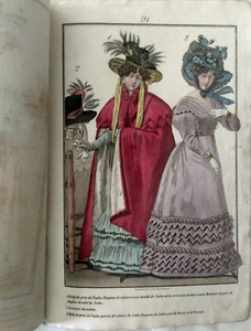Townsend's Monthly of Parisian Costumes - Women’s Fashion Hand-Color Plates 1826 - Picture 1 of 9
