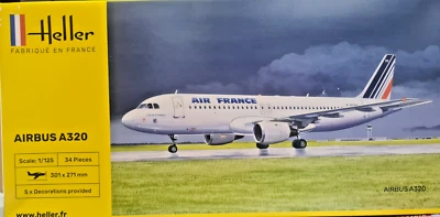 Airbus A320 Air France 5 Livree - Heller Kit 1:125 80488 Nuovo - Immagine 1 di 4