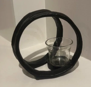 Pottery Barn Iron Round Circle Votive Candle Holder Mini Size - Picture 1 of 4