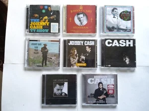JOHNNY CASH - Job Lot Bundle of 8 CD albums (2 brand new & sealed) - Picture 1 of 9