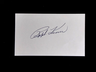 RALPH KINER BECKETT CERTIFIED AUTHENTIC SIGNED INDEX CARD AUTOGRAPHED HOF AUTO . - Image 1 of 3