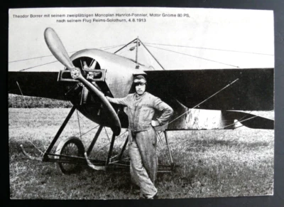 THEODOR BORRER - VOL REIMS SOLOTHURN DU 25 3 1964 - AVEC VIGNETTE SPECIALE - Photo 1/2