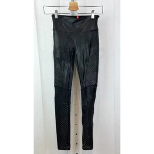 SPANX Größe XS Kunstleder Moto Leggings 20136R Pull On Schlankmacher Schwarz - Bild 1 von 11