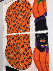 Halloween Zucca Pals Tessuto Pannello Trucchi o Trattamenti Borsa Cranston Vintage - Foto 1 di 8