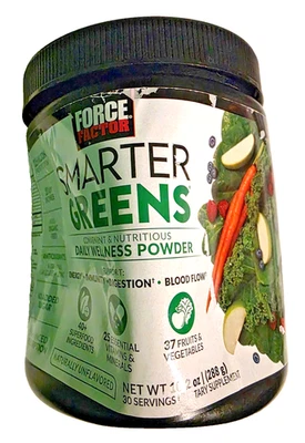 Polvo Force Factor Smarter Greens Daily Wellness 10,2 OZ caducidad 03/2026 Foto 1 de 4