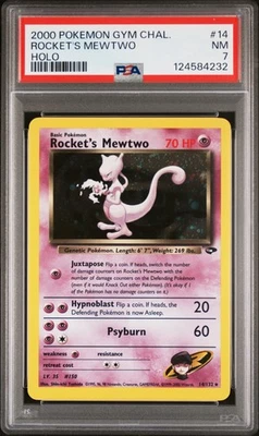 2000 POKEMON GYM CHALLENGE HOLO #14 ROCKET'S MEWTWO PSA 7 - Image 1 of 2
