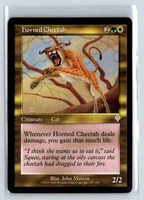(2X) Horned Cheetah Invasion Uncommon – MTG Magic the Gathering Card - Image 1 of 4