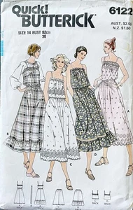 BUTTERICK 6122 1970’s Top, Skirt & Dress Sewing Pattern. Size 14 - Bust 36”. - Picture 1 of 2